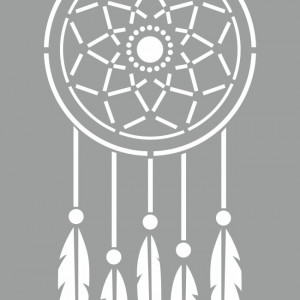 Sablon 59x40cm, Dream Catcher, Refolosibil SP124 - Img 2