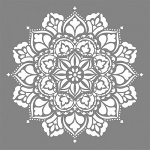 Sablon Refolosibil Mandala Indian Lotus 59x59 cm SP1835959 - Img 2