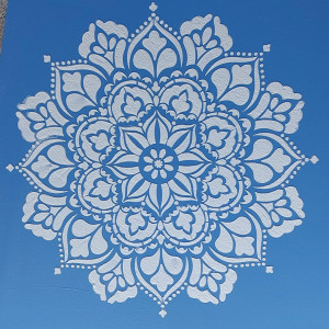 Sablon Refolosibil Mandala Indian Lotus 59x59 cm SP1835959 - Img 3