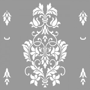 Sablon Refolosibil Repetitiv Flower Damask 590*590mm - SP83 - Img 3