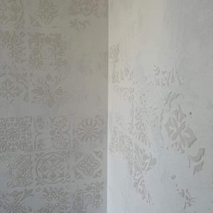 Stencil 12 designs Flower Morocco Tile 790x590x0.5mm, Reusable SGF27.79x59.05 - Img 4