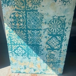 Stencil 12 models Flower Morocco Tile 790x590x1mm, Reusable SGF27.79x59.1