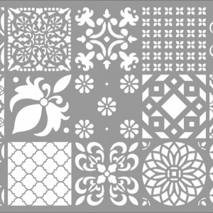 Stencil 15 Tile models 89x55cm, Reusable SGF42 - Img 2
