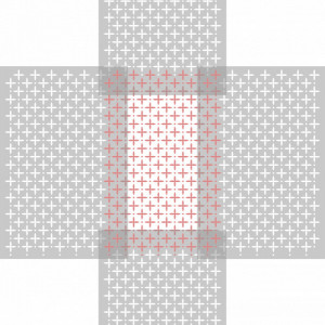 Stencil 89 x 59cm, Cross & Dots SP167, Reusable, Repetitive - Img 2