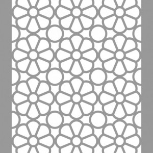 Stencil 890x490mm, Flower Circle, different thicknesses, SP229