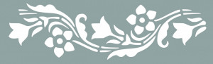 Border Stencil, Reusable, Daffodils 51x18 cm SP182-3