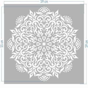 Mandala Flame Dots Reusable Stencil - SP112 - Img 2