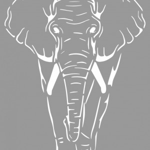 Reusable Elephant Stencil, 89x70cm, different thicknesses, SP231 - Img 2