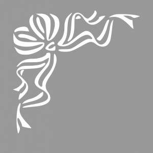 Reusable Ribbon Corner Stencil 29x29cm