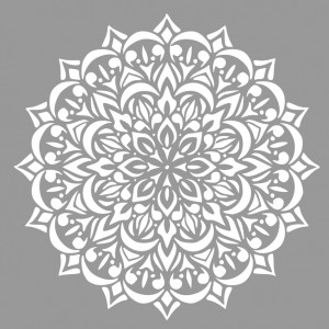 Reusable Stencil Mandala Flower 590*590mm - SP64 - Img 3