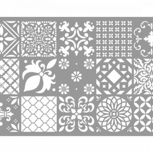 Sablon 15 modele Tile 89x55cm, Refolosibil SGF42 - Img 3