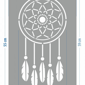 Sablon 59x40cm, Dream Catcher, Refolosibil SP124 - Img 3
