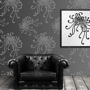 Sablon Refolosibil 590*590mm Chrysanthemum - SP101