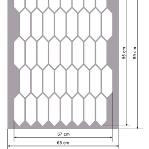 Sablon Refolosibil Long Rombs 89 * 59cm * grosime 0.5 / 1mm - SP248 - Img 2