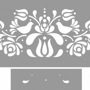 Sablon Refolosibil Panonian Folk Motif 500*180mm - SP102-1 - Img 3