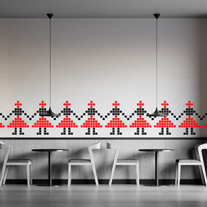 Sablon Refolosibil Repetitiv Motiv Traditional Romanesc - SMTR05