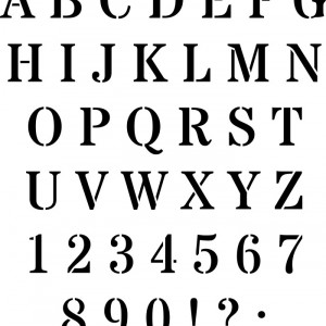 SET 39 x Reusable Stencils Alphabet + Numbers + Symbols dimensions 9x7cm / pc - SP165