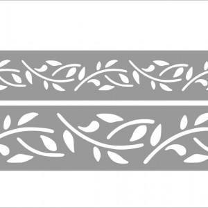 Set of 2 x Stencils, 59 x 13cm / 59 x 10cm, Reusable Border SP151 - Img 2