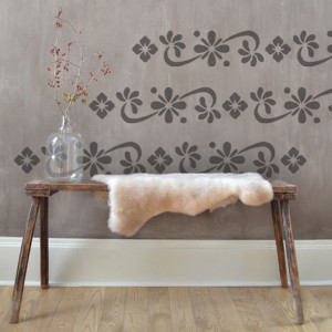 Set of 2 x Stencils, 59 x 19cm / 39 x 13cm, Reusable Border SP155