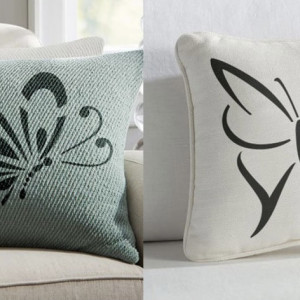 Set of 4 stencils Butterflies Flowers 14*14cm SP97-2 - Img 3