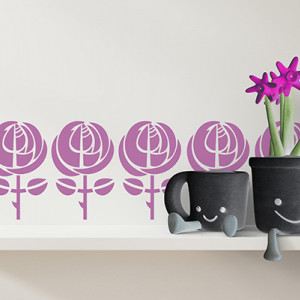 Set of 5 Flower Vase Stencils SP98 - Img 6