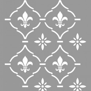 Stencil 410x340x1mm Amphor Damask Motif, SP230 - Img 2