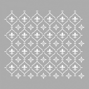Stencil 65 x 55cm, 1mm thickness, Amfor Damask Motif, SP169, Reusable, Repetitive - Img 6