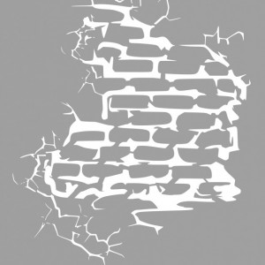 Stencil 89x59cm Cracked Brick, Reusable SP220.89x59 - Img 2