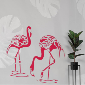 Stencil 89x89cm Two Flamingos SP223.89x89