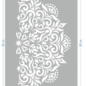 Mandala Flame Dots Reusable Stencil - SP112 - Img 3