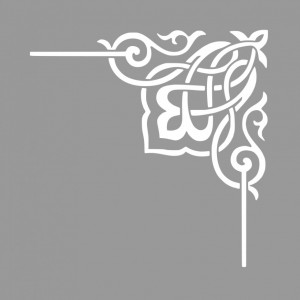 Reusable Baroque Corner Stencil 29x29cm