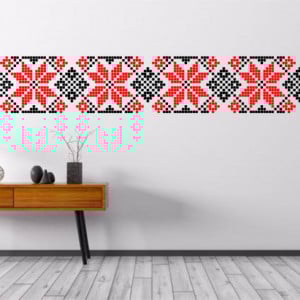 Sablon 45 * 30cm Refolosibil Repetitiv Motiv Traditional Romanesc - SMTR06