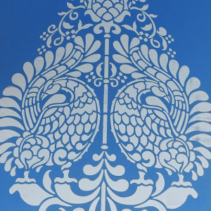 Sablon Paun in Oglinda 890*660mm - SP1988960