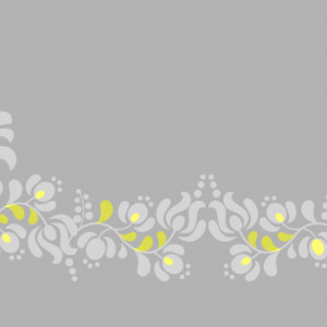 Sablon Refolosibil Dublu Strat, 340*150mm - SP104 - Panonian Folk Motif - Img 3
