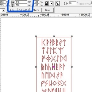 Sablon Refolosibil Runic Alfabet 89 * 59cm / 58 * 34cm * grosime 0.5 / 1mm - SP260 - Img 3