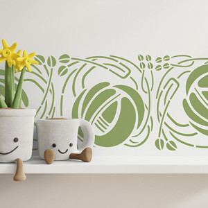 Set of 5 Flower Vase Stencils SP98 - Img 1