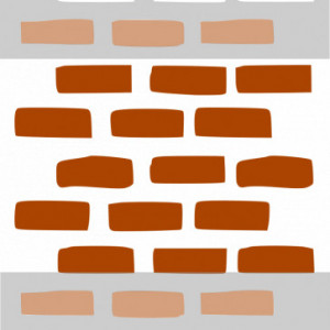 Stencil 59x59cm, Vintage Brick, Reusable, Repetitive SP147 - Img 2