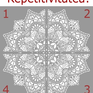 ANYA Mandala Reusable Stencil -up to 89cm - size 1/4 SQUARE * thickness 0.6 / 1mm - SP266 - Img 5