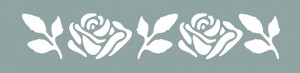 Border Stencil, Reusable, Roses 80x18 cm SP182-4