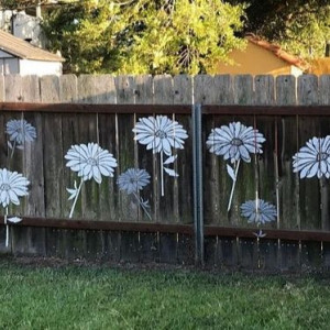 Custom Stencils Decorated Fences