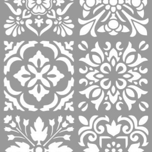 Leila Stencil 590x400x1mm, Reusable SGF27.2pe2.59x40.1 - Img 2