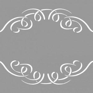 Reusable Borders Frame Stencil 29x22cm