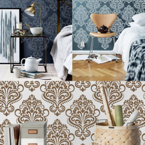Reusable Repetitive Damask Stencil 590*590mm - SP80