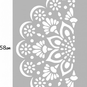 Reusable Stencil 1/2 Mandala 4 - SP18 - 45x29cm - Img 3