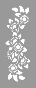 Reusable Stencil Sunflower 29x12cm