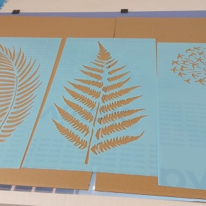 Set 3 * Stencils 2*Leaves + 1*Dandelion 70cm height * thickness 0.5 / 1mm - SP261