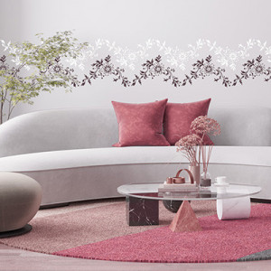 Set 4 Sabloane 29x29cm Colt, Damask Flower Ribbon Floare - Img 4