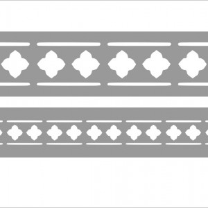 Set of 2 x Stencils, 59 x 13cm / 59 x 10cm, Reusable Border SP152 - Img 2