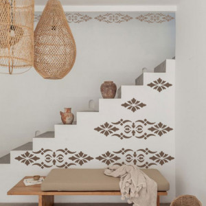 Set of 2 x Stencils, 59 x 19cm / 39 x 13cm, Reusable Border SP156