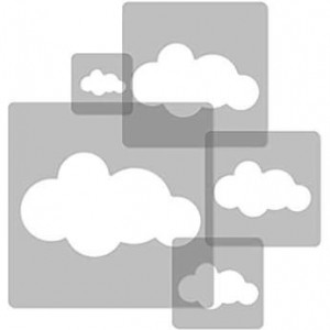 Set of 5 Reusable Stencils for Painting Walls Clouds SP10 - Img 3